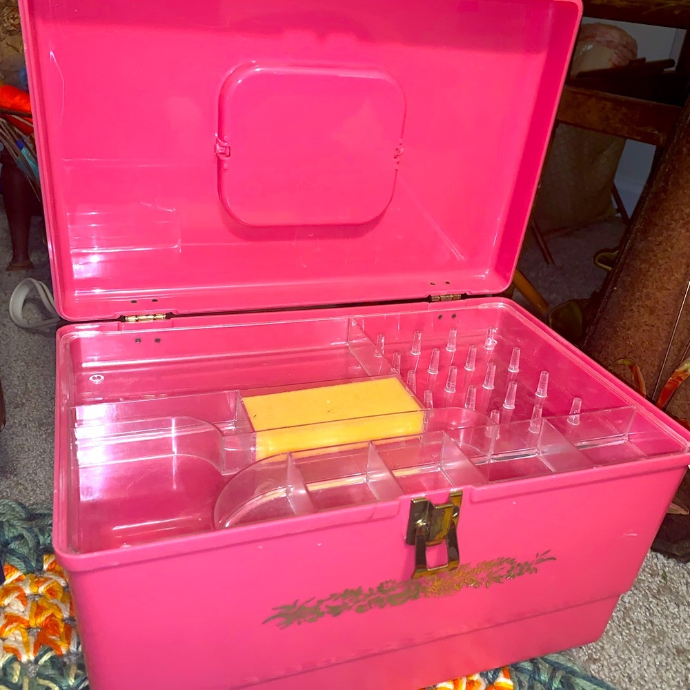 Vintage mid century sewing box